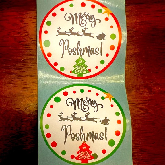 🌲ONLY 2 SETS LEFT🌲50 MERRY POSHMAS! 🦌 STICKERS with color! - Picture 1 of 2
